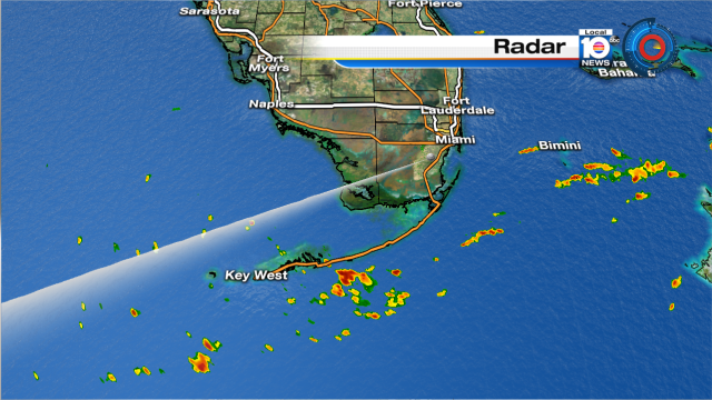 EARLY STORMS - A couple of storms impacting the Keys & Florida Straits but dry in Broward, Miami-Dade so far. http://t.co/DxTZvAw2eY