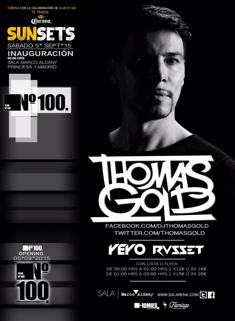 GAME_DISCO's tweet photo. Después del reventón de anoche, hoy os traemos a uno de los grandes como es @thomasgold inaugurando @clubnumero100 🎉🎉 http://t.co/jDioT9C71m