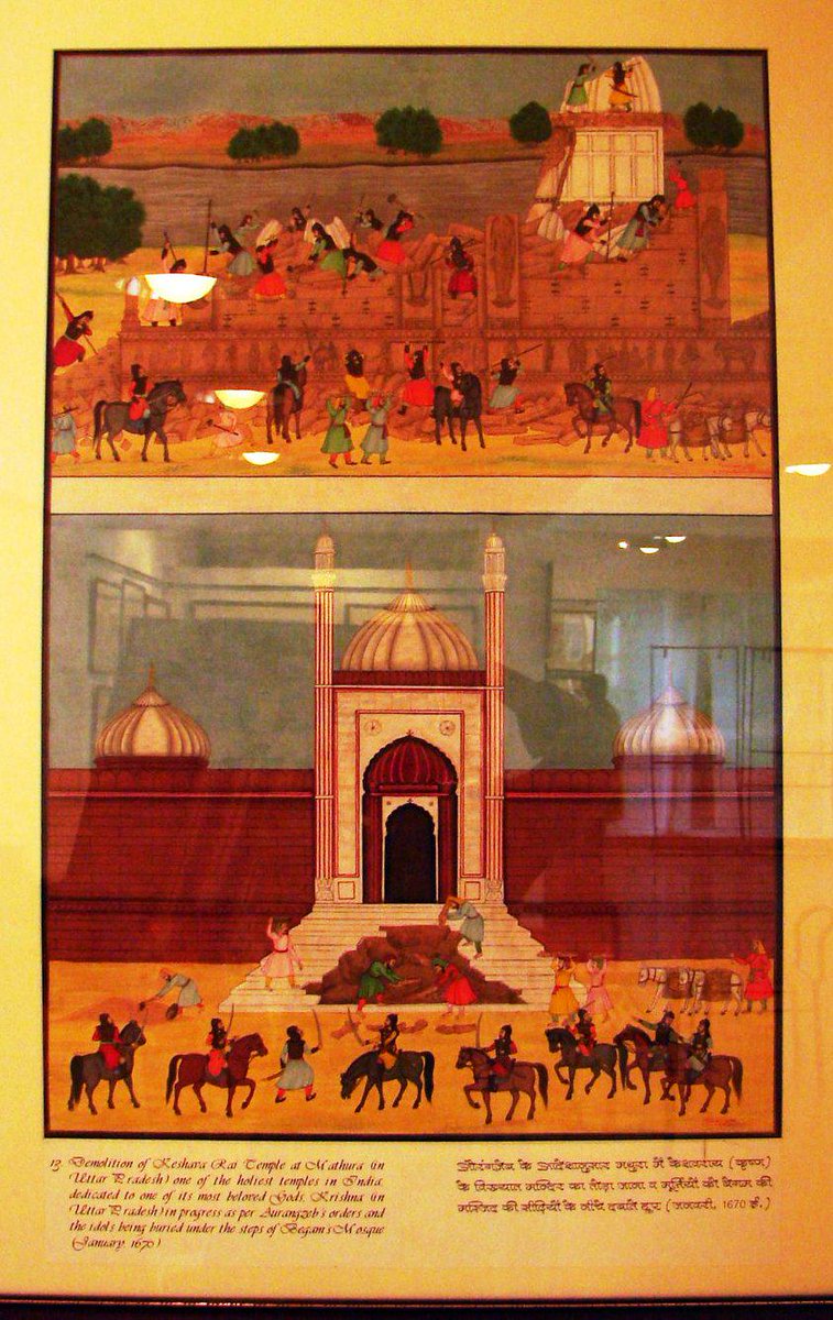 DelhiTweeter's tweet photo. Historic The Keshav Dev Temple situated in the Krishna Janmabhoomi complex Demolished by Aurangzeb. 13Jan-11 Feb1670 http://t.co/tlP4FT8lCB