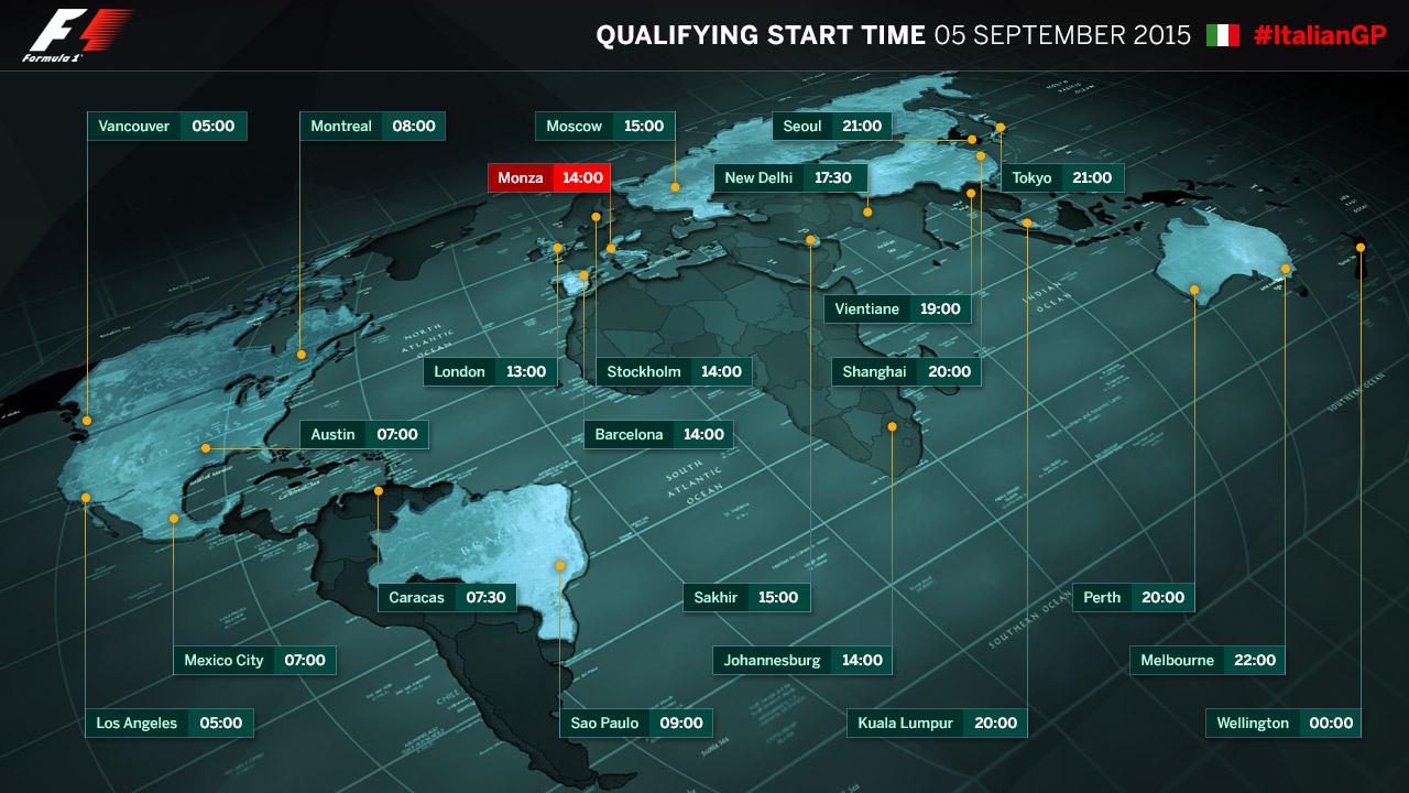 Formula 1 on Twitter "Are you wondering what time qualifying starts in