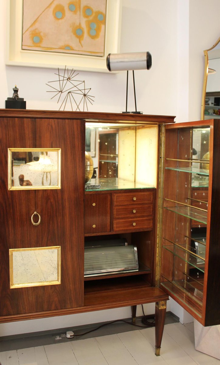 DeParma247's tweet photo. #palisander #giltbronze #starkissed #mirrored #panels. A #home for your #cocktails #Italian #1940's #PaoloBuffa http://t.co/EpHlhmgggT
