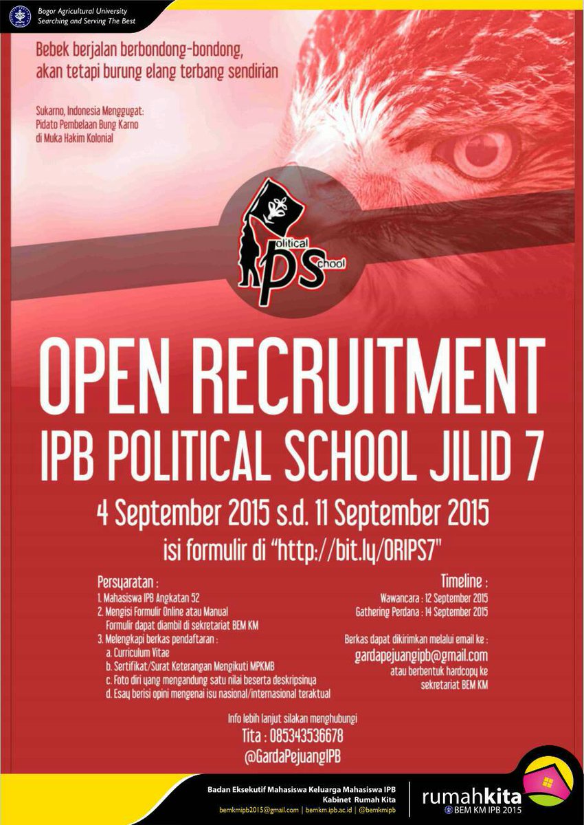 IPS call for you!! Untuk para garda terdepan generasi CAKRA NUSANTARA