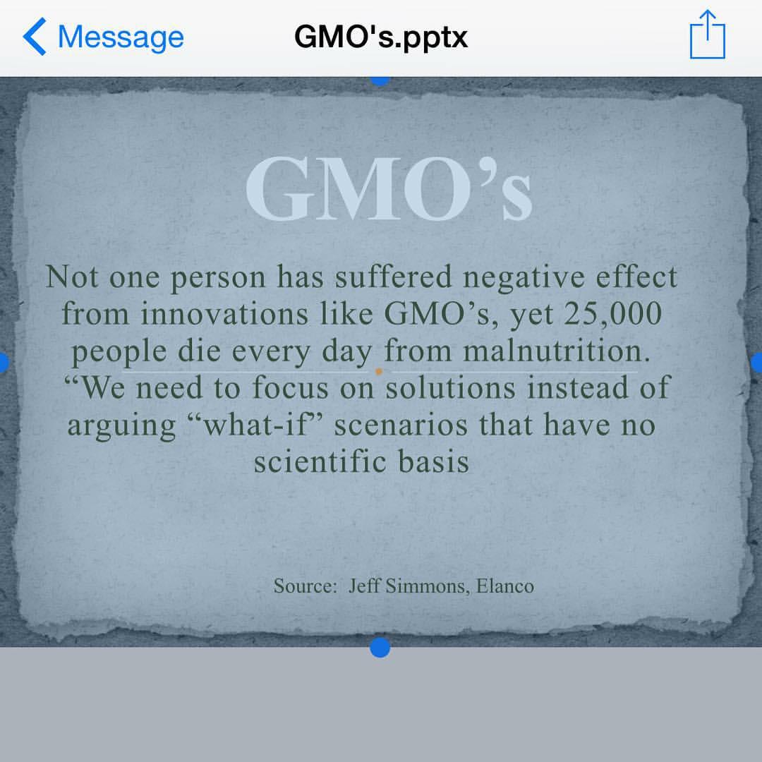 Came across this the other day. Thought I would share. #GMO #perspective #fearmongers