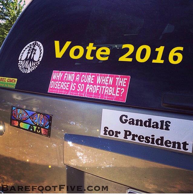 barefootnfive's tweet photo. Vote 2016. Gandalf for president! #gandalf2016 #vote2016 #lordoftherings #hobbit #utopia http://t.co/cI1rikeV51