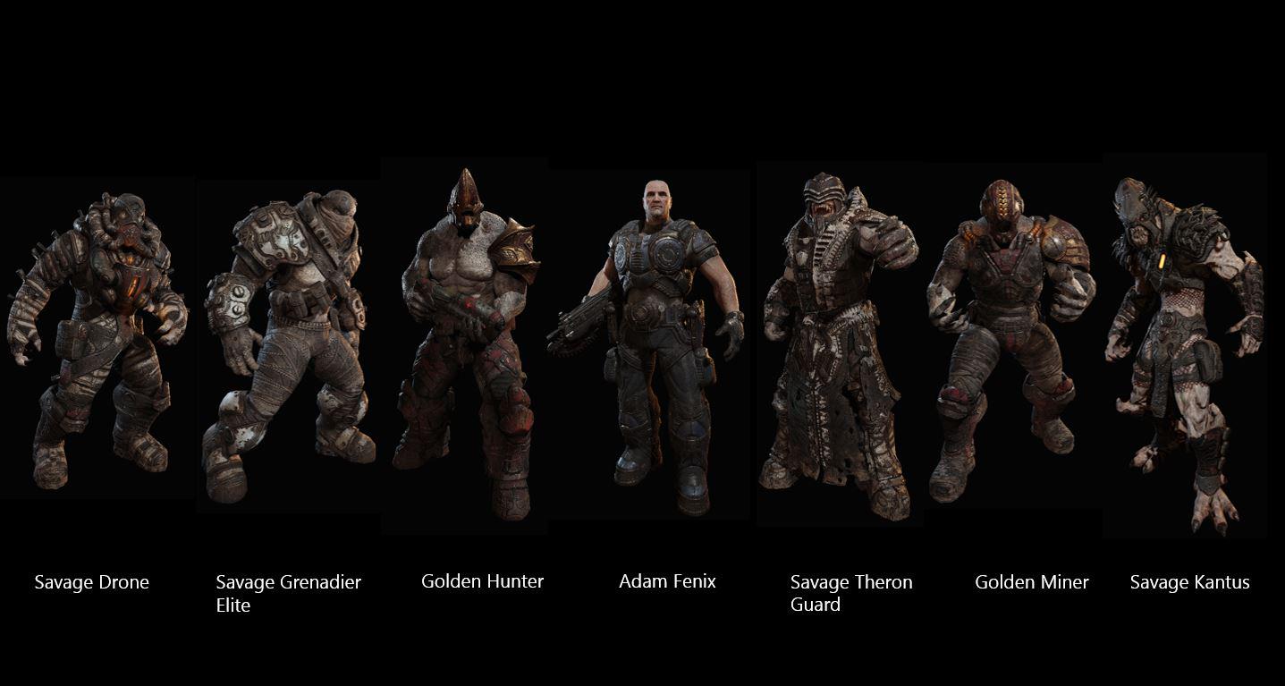 gears of war 3 all MP characters plus DLC 