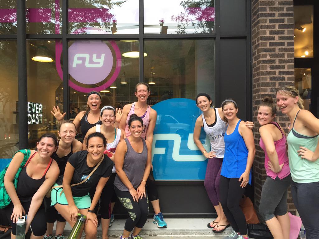 SaraTabor's tweet photo. Thanks for a great morning workout  @FlywheelChicago #flybride #bishoptobe http://t.co/zyGUXtzidR