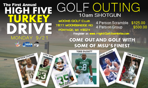 ToddJDuckett's tweet photo. SUPPORT A GREAT CAUSE W/SOME OF #MSU'S FINEST! GET TICKETS @ http://t.co/Xg7xZ5lTOr 4 THE #HIGH5DRIVE GOLF OUTING! http://t.co/rK0heUfGmQ
