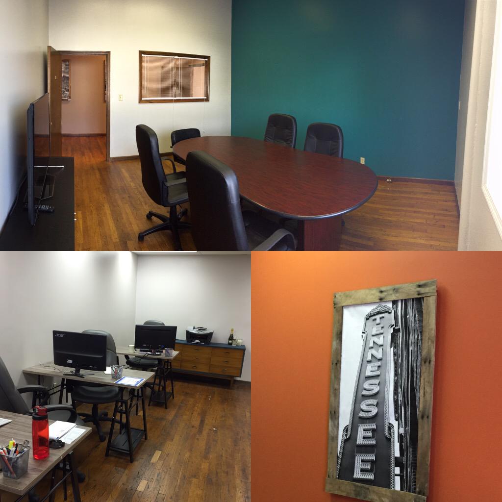 Finishing up YOUR new office space co-work or private office w all the amenities starting at $100 p/mo w no contract