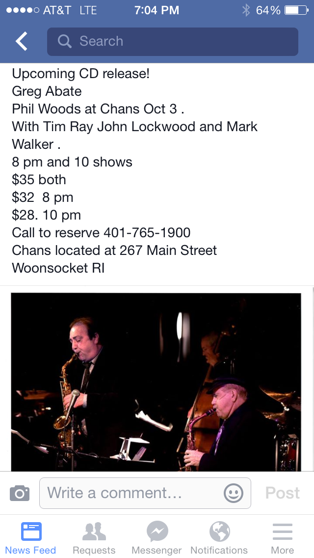 Oct 3   CD Release at Chans!