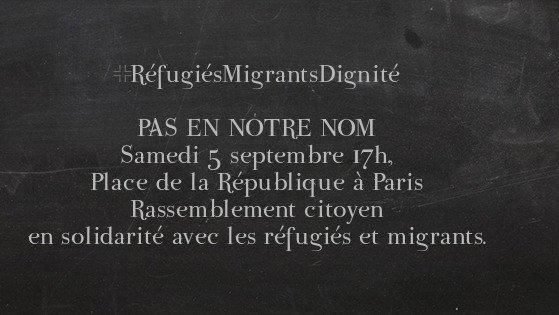 Comme #marchedu11janvier #jesuisCharlie pr rappeler #droitsuniversels #hospitalité #droitsdelhomme #refugeeswelcome