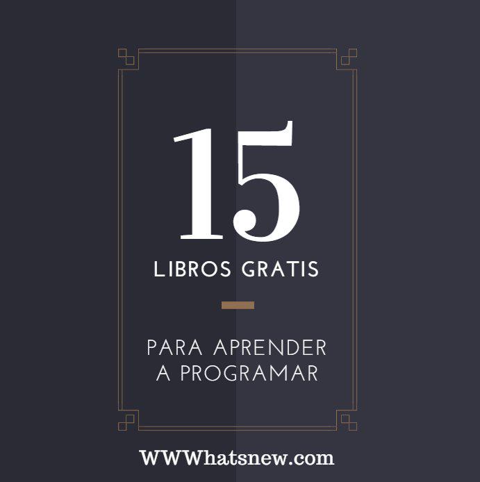 WebdesigneR's tweet image. RT @wwwhatsnew: 15 libros gratuitos y online para aprender a programar wwhts.com/1g1h7gz