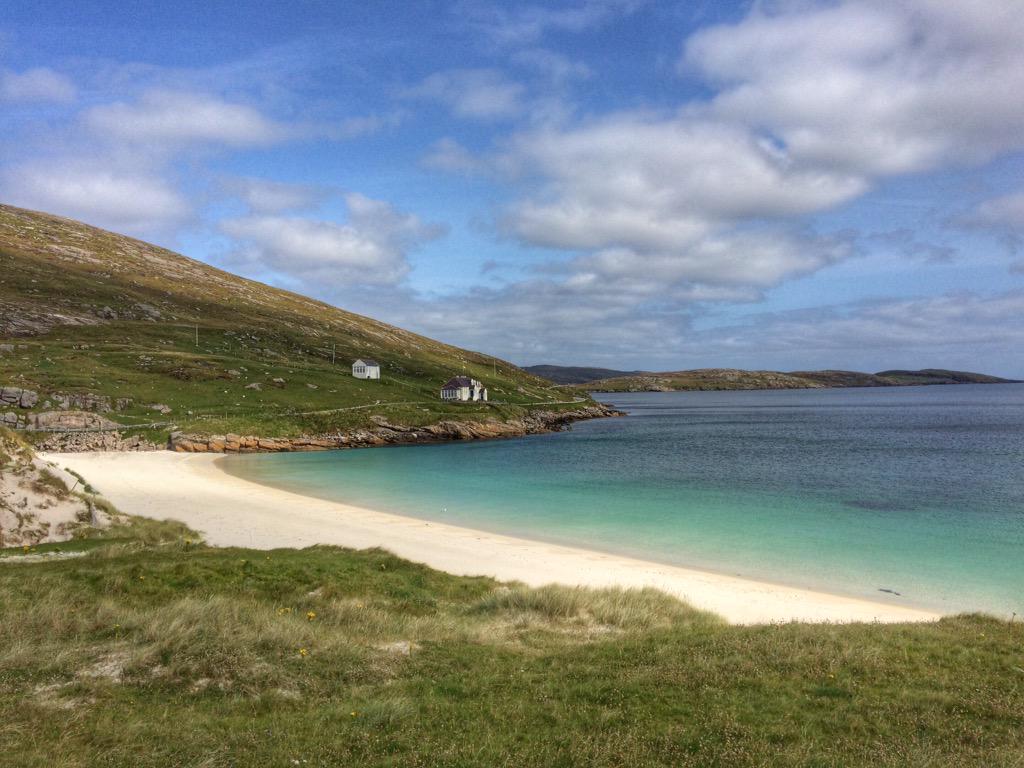 VisitScotland's tweet photo. 😍 RT @locomotion2012
Vatersay and just maybe the nicest beach I've ever visited! #Isleathon #scotland  http://t.co/sMVICXPCMg