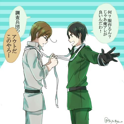 ヨーグルトマトで【モデル】採寸ロマ最高なんだわ #APHコンビ版深夜のお絵描き60分一本勝負 