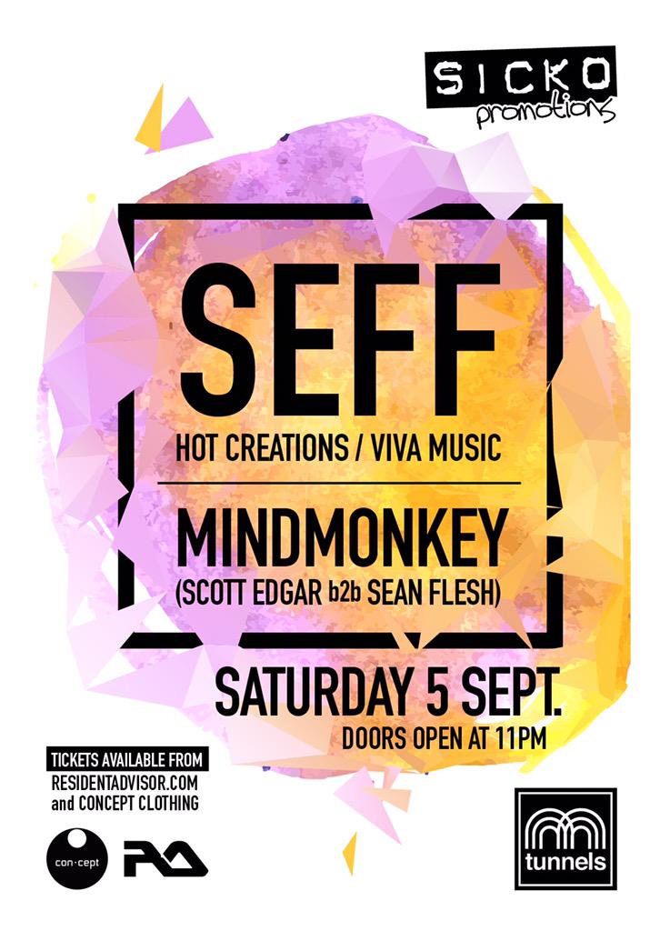 **TONIGHT @ THE TUNNELS**
@SEFFmusic
@Hot_Creations / @VIVaMUSiCltd

Tix at @ConceptClothing + residentadvisor.net/event.aspx?742…