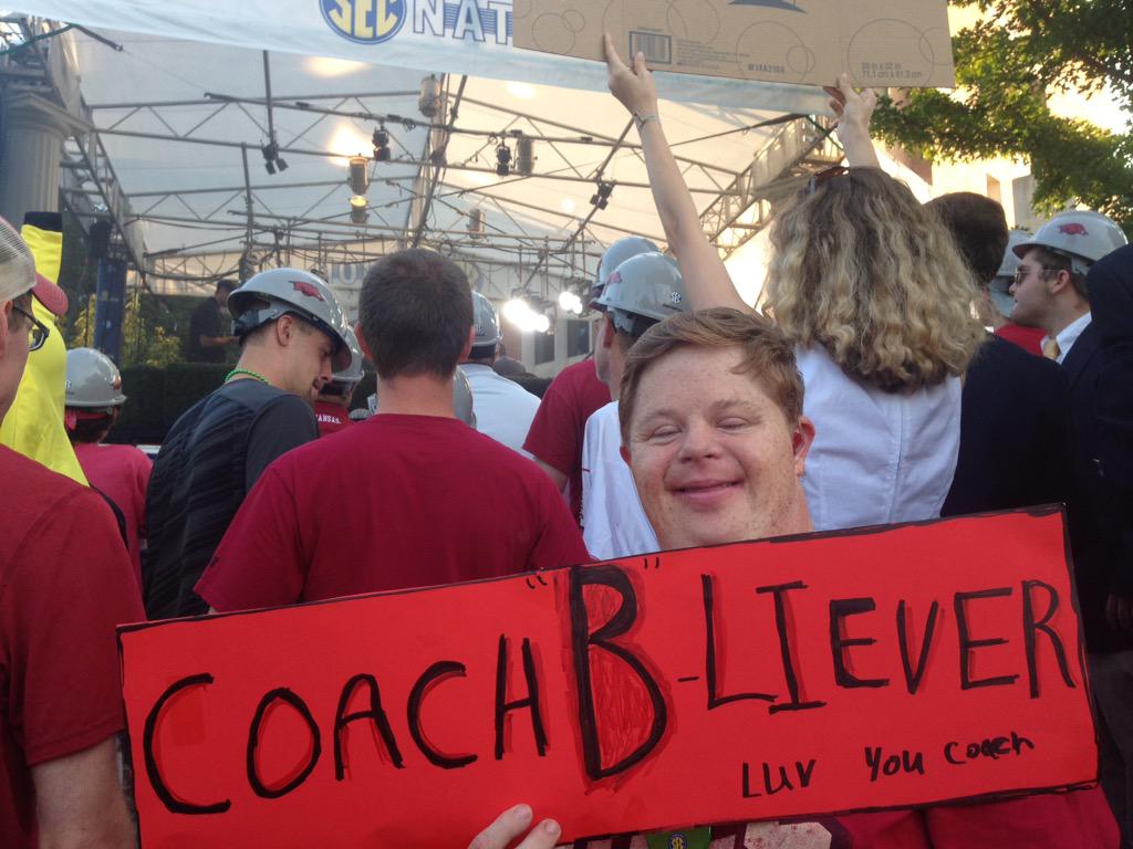 CanaanSandy's tweet image. # SECNATION live @ArkRazorbacks  @SECNetwork  luv u Coach @BretBielema