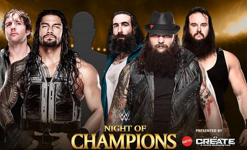 WWE's tweet photo. .@TheDeanAmbrose @WWERomanReigns and a mystery partner will face The Wyatt Family at #WWENOC! http://t.co/45BRrDLuVe http://t.co/8xKVRfZ1PY