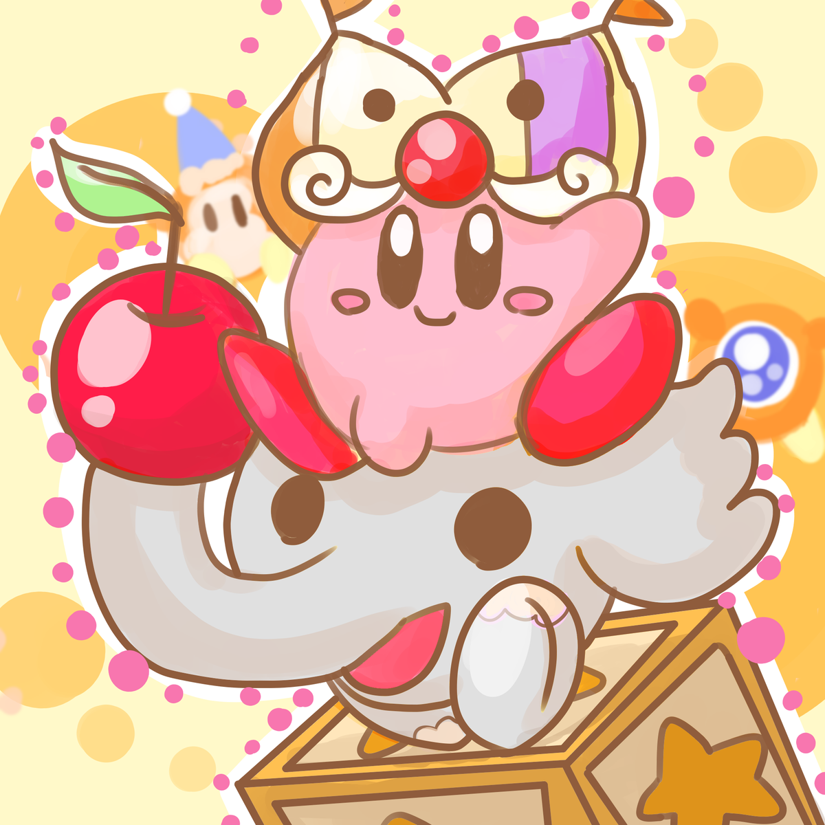ピッカー サーカスはとっても楽しいよ カービィ版深夜のお絵かき60分一本勝負 Http T Co Eggb11evrp