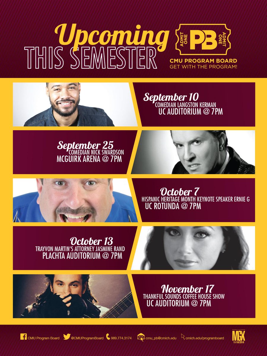CMUProgramBoard's tweet image. Some exciting events are coming up, get ready for #PBFall!