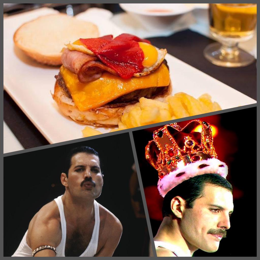 No has probado la hamburguesa que lleva su nombre?? Que mejor día que el de su cumple #FreddieMercury #hamburguesas