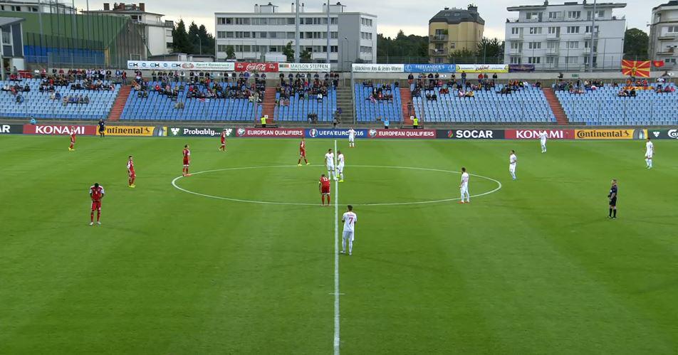 Luxemborg vs. Macedonia shortly before kick-off