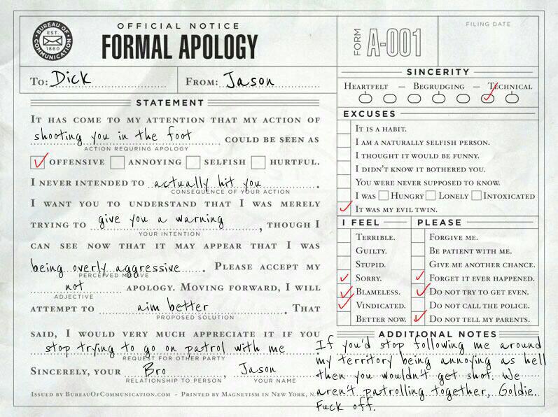 JustDCThings's tweet image. Bat-fam apologies

{source: batfamily-apologies.tumblr.com}