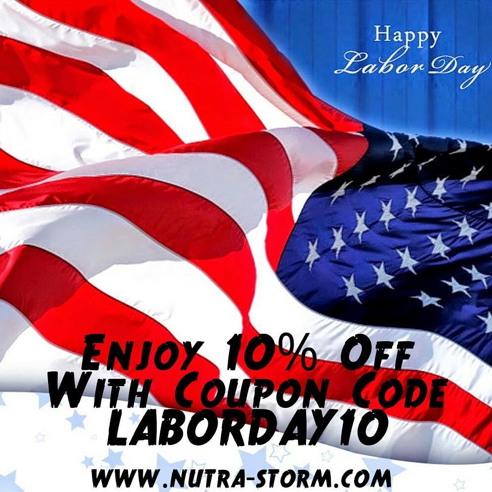 nutrastorm's tweet image. Get 10% off now through Sept 7th. Happy #LaborDay! #LaborDayWeekend #labordaysale #supplements #bodybuilding #health