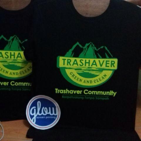TS Hitam // Rubber Ink // Trashaver // 2 warna // order lusinan // combed 30s // finish