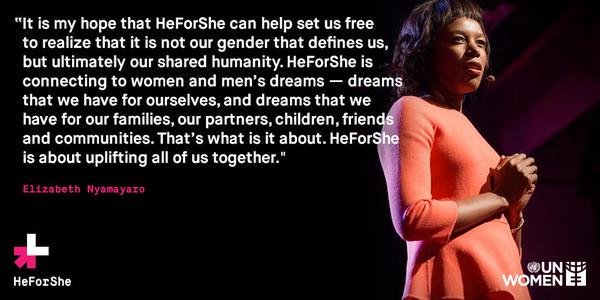 JNJHealthEquity's tweet image. In need of inspiration? Watch @E_Nyamayaro of @HeforShe's new @TEDTalks on #genderequality. bit.ly/1JPX6kU