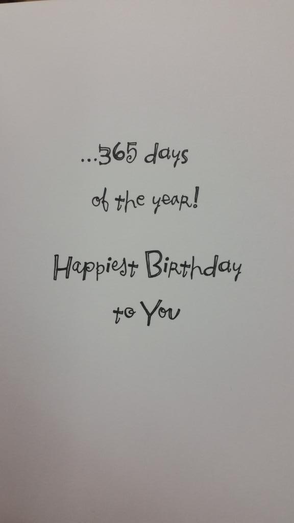 intemporal's tweet image. I'm pretty sure this birthday card was made for leap day birthdays