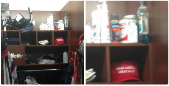 Tom Brady has Trump hat in locker