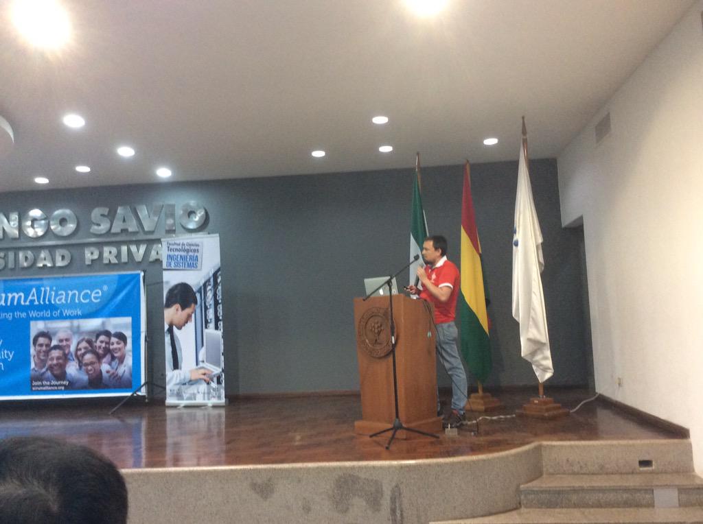 scrumboliviaday's tweet photo. @faustodelatog presente en el #sbd2015 http://t.co/QX7SRHiFUp