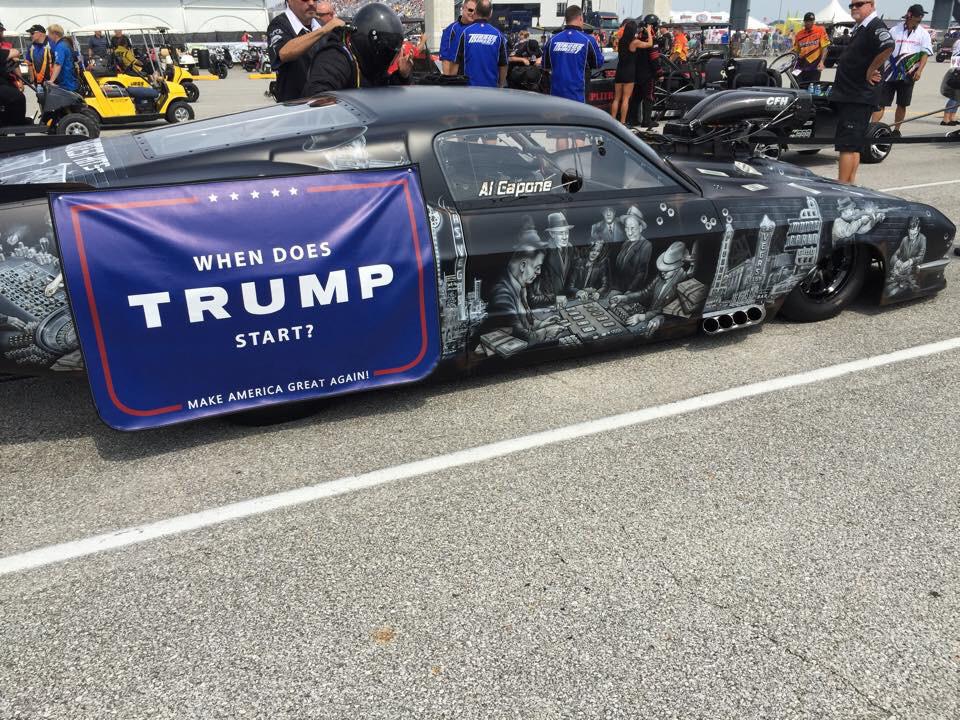 TimMcAmis's tweet photo. Not soon enough! #TMPP #usnationals #indy #donaldjtrump #nhra @realDonaldTrump http://t.co/aPb4CHOb0s