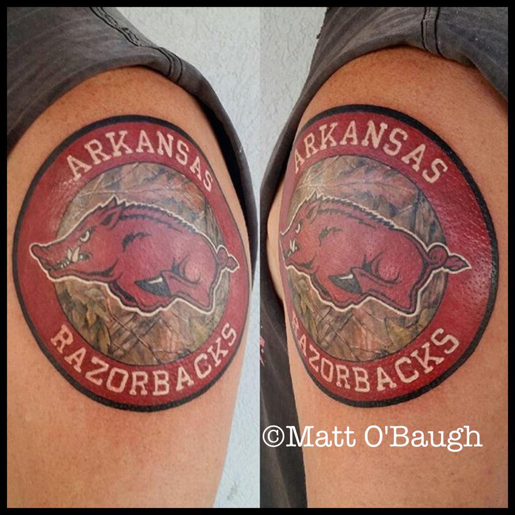 Matt O'Baugh on X: "#Arkansas #Razorback #Football #Sports #logo #InkMaster @SpikeInkMaster #Camo #Wps #WooPigSooie #Hogs #LittleRock http://t.co/1wnLPBbB50" / X