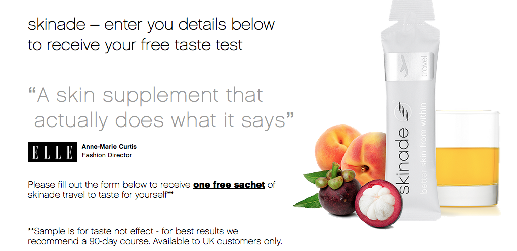 Skinade's tweet photo. WHAT DOES SKINADE TASTE LIKE?
Find out by clicking here : http://t.co/d0da4arD3q
#BeautySample #Giveaway http://t.co/FsMaufBI2y