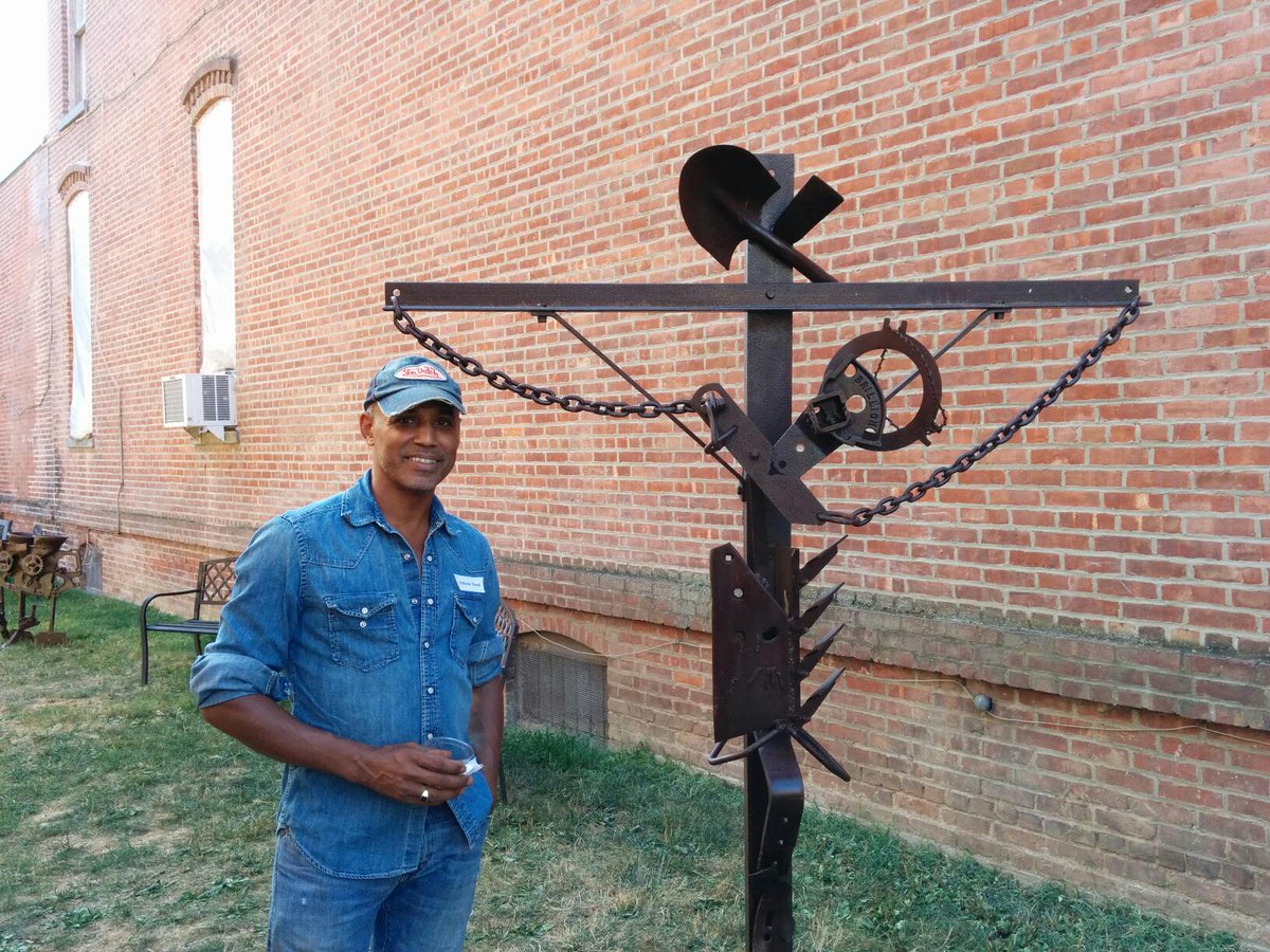 Artist Wilfredo Morel &amp; his 'Farm Life' @ the <a href="/HowlandCC/">Howland Center</a> Envision-Latino American Artists of the Hudson Valley show.