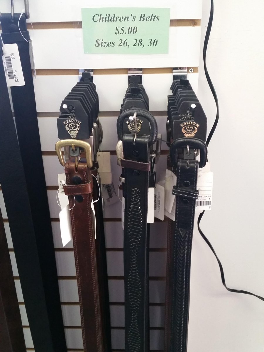 Canadian made Leather Belts. Men's, Women's and children's belts. Come in and take a look!