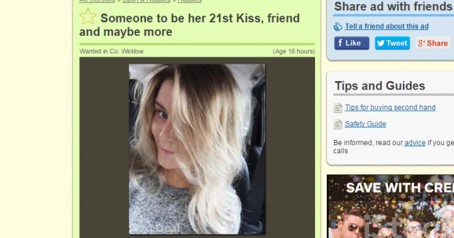 Herdotie's tweet photo. PIC: One Wicklow Girl Has Come Up With The Most Original Way To Find Her Best Friend A Date http://t.co/tKABmK8qdI http://t.co/cpoBW7Fsyg