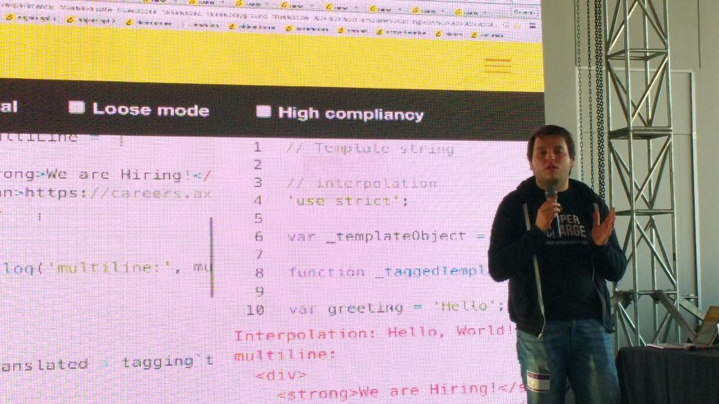 AxiomZenChile's tweet image. ECMAscript 2015 con @Creedarky #EnDevConCL