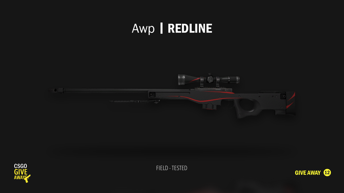 CSGO_Give_Aways's tweet photo. Giving away a FT AWP Redline! Retweet + Follow for a chance to win! Winner will be selected on Monday! #CSGOgiveaway http://t.co/Xz5g17cgVI