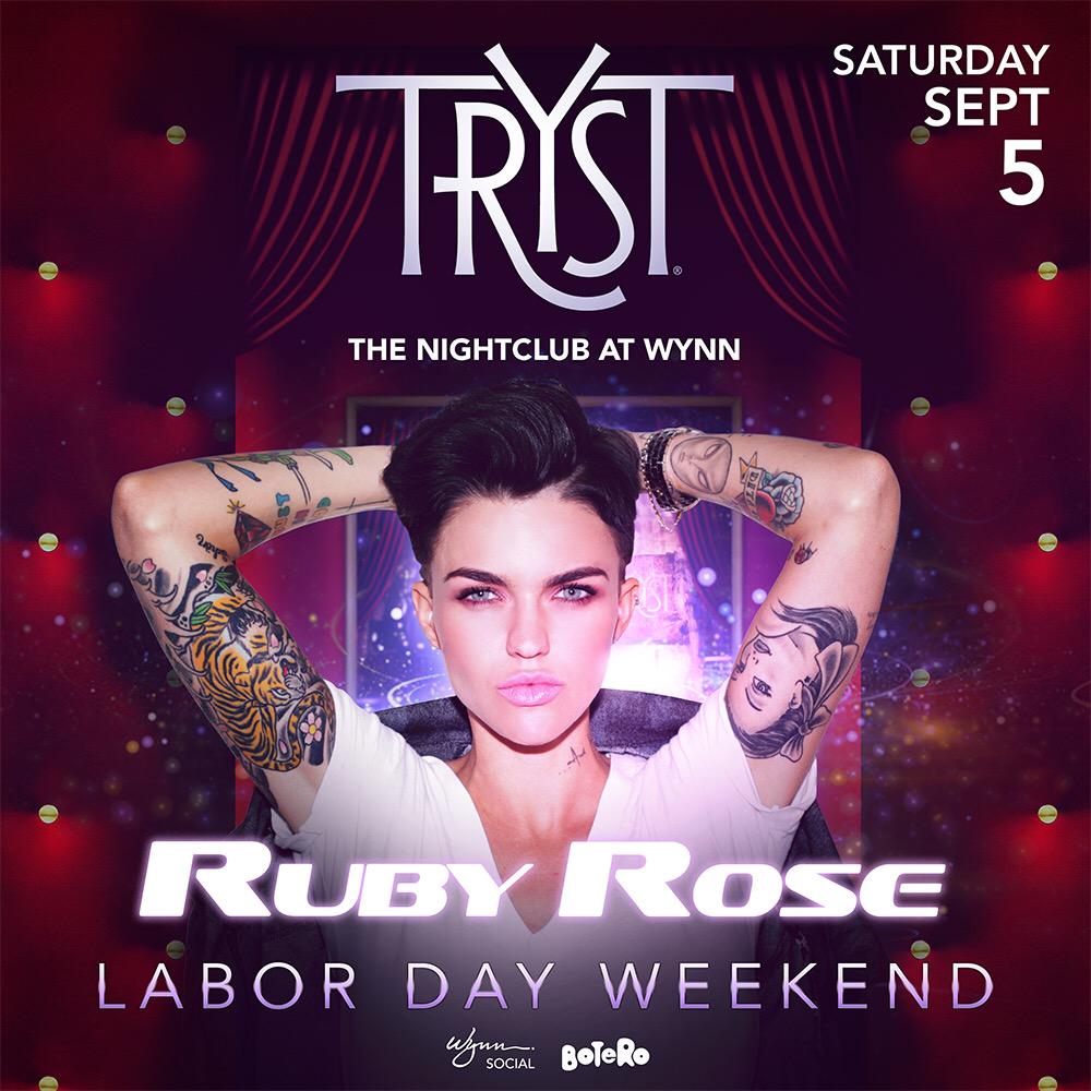 WynnSocial's tweet photo. Tonight @RubyRose makes her @TrystNightclub debut to close out #TrystLDW! http://t.co/LX5GxkpraT