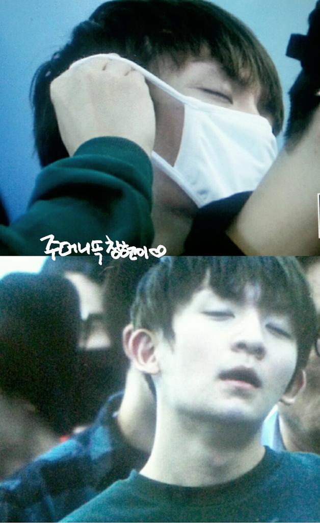 Preview :: 150906 ICN출국 #리키 <a href="/TEEN_TOP/">틴탑(TEEN TOP)</a> - 아쿠아쿠 눈못뜨궁 ㅜㅅㅜ