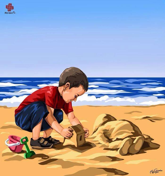 fvckingdreamer's tweet image. Bermainlah dengan riang gembira di surga sana adik kecil! #AylanKurdi #KrisisMedia #KrisisKemanusiaan #Khilafah