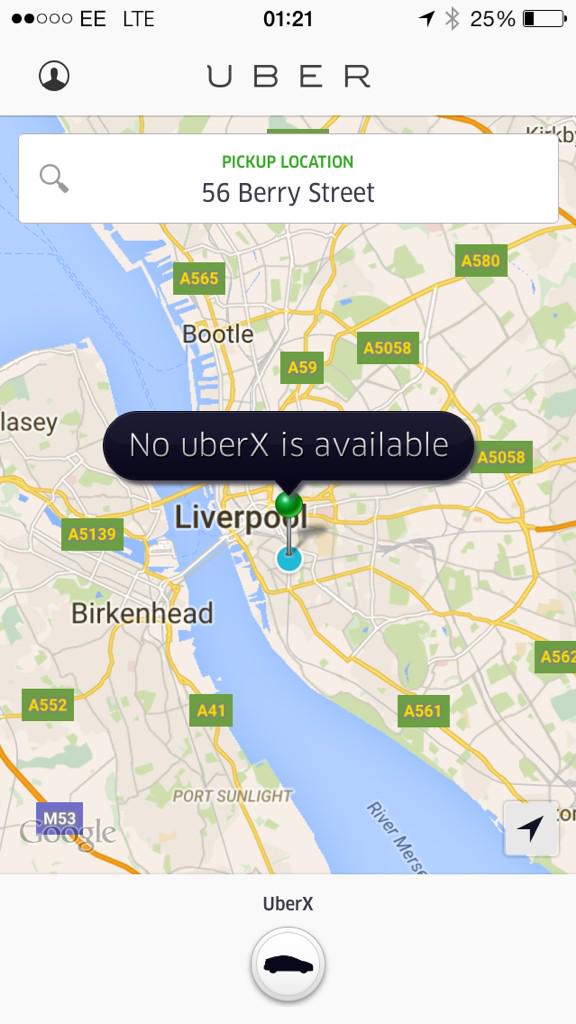 Pedrogingerbear's tweet photo. New liverpool #firstworldproblems @Uber http://t.co/FRNvDHITeZ