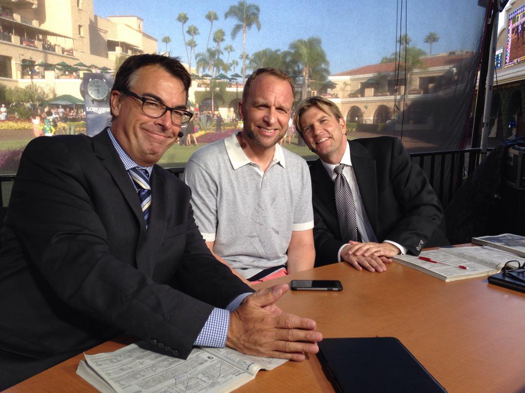 ToddTVG's tweet image. Back on @TVG Set @DelMarRacing so happy to have @SimonTVG