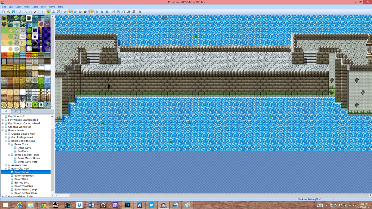 Soaring_Dreams's tweet photo. #indiedev #RPGMaker #screenshotsaturday #Rossidia Bumalr Capital "Balor City"1&2 "Plaza",3"Checkpoint",4"Ruins" http://t.co/y7frG6S1Bi
