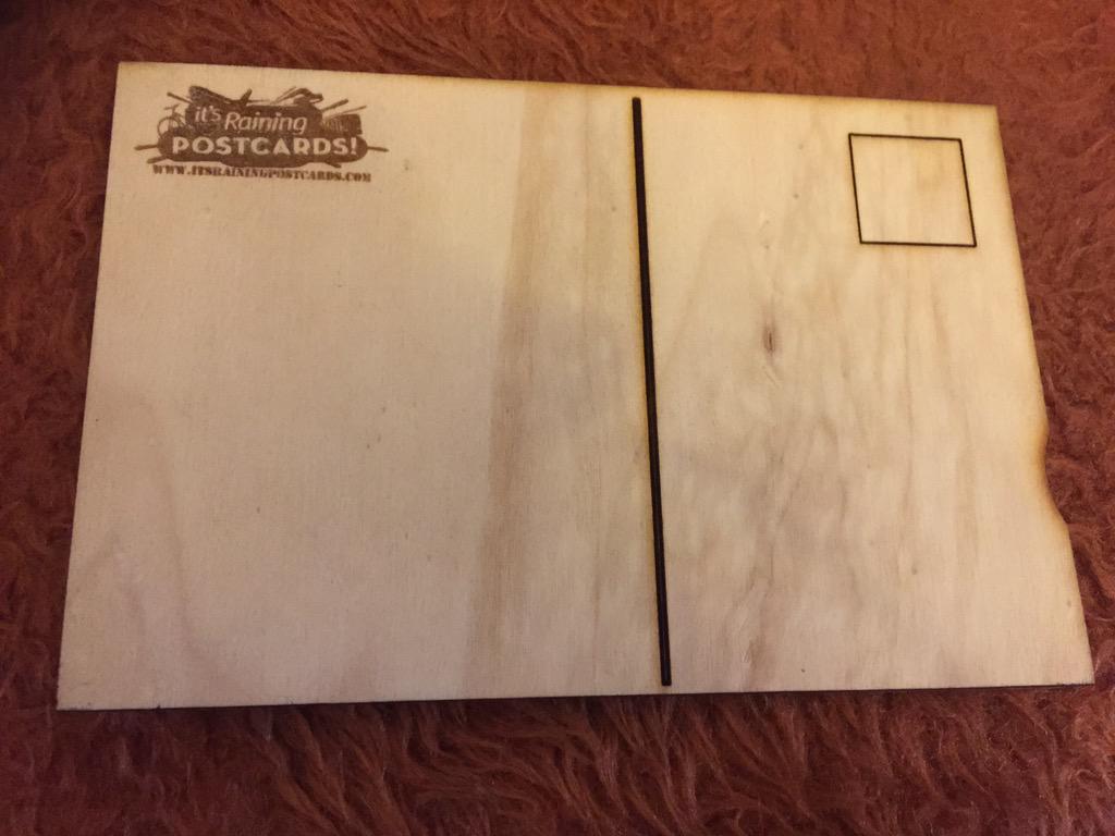 rainingpostcard's tweet image. Wooden postcards are in! Order yours today:) itsrainingpostcards.com #rainingpostcards