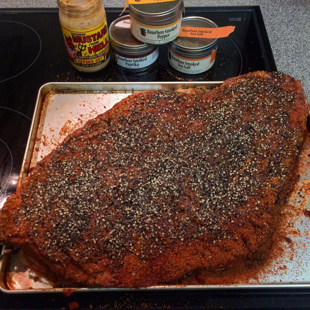 ForkAndStave's tweet photo. The brisket is on! #eatyourbourbon #USDA  #slowfood #bbq #makesurethatbrisketisright http://t.co/6qDdDjnopT