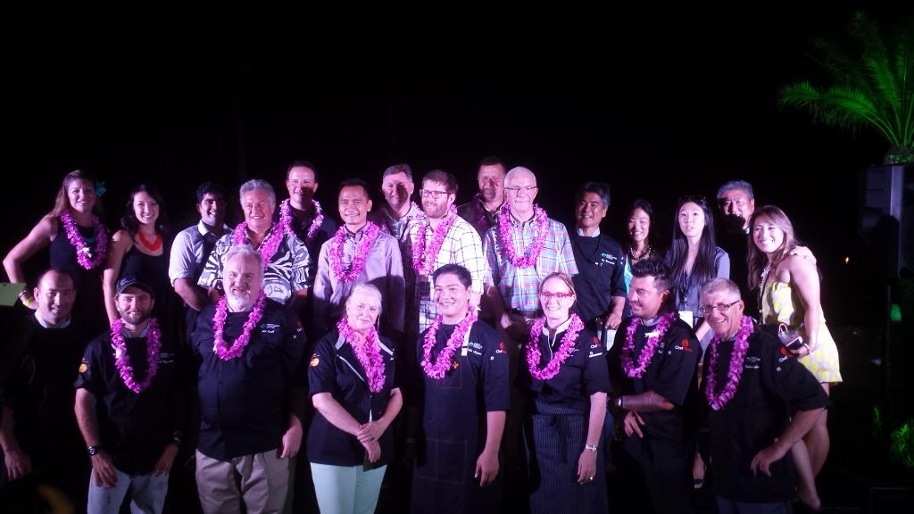 With all the chefs and winemakers.  #hawaiifoodandwinefestival