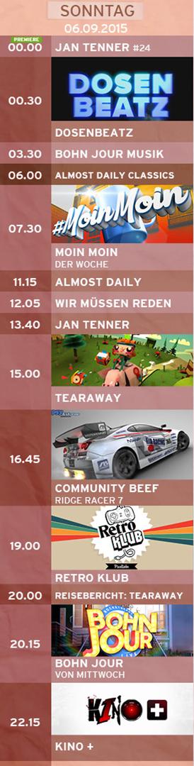 TheRocketBeans's tweet photo. Mit diesem Plan kommt ihr hoffentlich gut durch den Sonntag! http://t.co/tMwmXseCBz #rbtv http://t.co/wnL9flOpSR