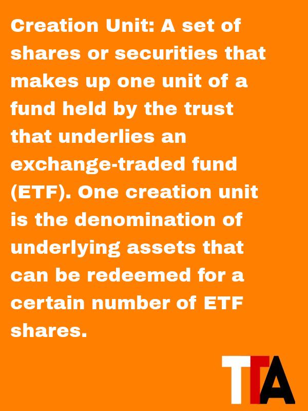 IGENaturalRe's tweet photo. Creation Unit - A set of shares or securities that makes up one unit of a fund held by the tr #thinkertrading http://t.co/rn3WpqdCiA
